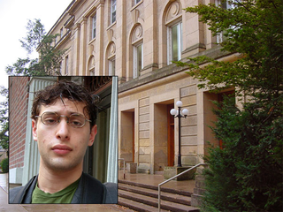 Floen (inset) is known to make his insufferable comments during class at Thornton Hall.